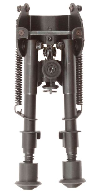 Picture of Allen Bozeman Bipod Made Of Black Aluminum With Sling Swivel Stud Attachment, Rubber Feet & 6-9" Vertical Adjustment For Rifles 