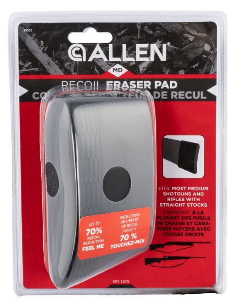 Picture of Allen Recoil Eraser Recoil Pad Medium Black Polymer 