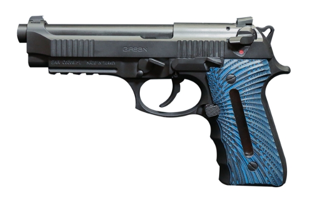 Picture of Girsan Regard Mc Gen4 9Mm Luger 4.90" 18+1 Black Steel Blue G10 With Integrated Capacity Window Grip 