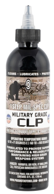 Picture of Pro-Shot 1Step Mil-Spec-8 1 Step Bio Mil-Spec Clp Cleans, Lubricates, Protects 8 Oz Squeeze Bottle 