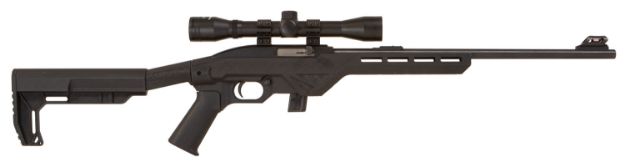 Picture of Citadel Trakr Semi-Auto 22 Lr 10+1 18" Blued Threaded Barrel, Black Metal Finish, Black Synthetic Stock Includes Mountmaster 4X32mm Scope 