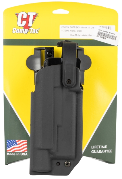 Picture of Comp-Tac Blue Duty Optic Ready Owb Black Kydex Belt Mount/Paddle Compatible W/ Glock 17 Gen5 Belt 1.50" - 2.25" Wide Right Hand 