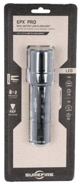 Picture of Surefire 6Px Pro Black Anodized Aluminum White Led 15/600 Lumens 187 Meters Range 