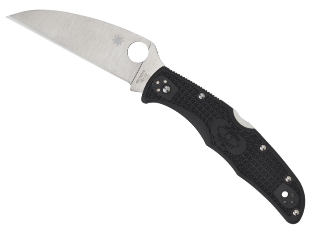 Picture of Spyderco Endura 4 Lightweight 3.78" Folding Wharncliffe Plain Vg-10 Ss Blade Black Bi-Directional Texturing Frn Handle Includes Pocket Clip 