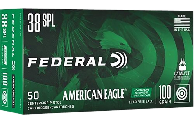 Picture of Federal American Eagle Irt Training 38 Special 100 Gr Lead-Free Irt 50 Per Box/ 10 Cs 