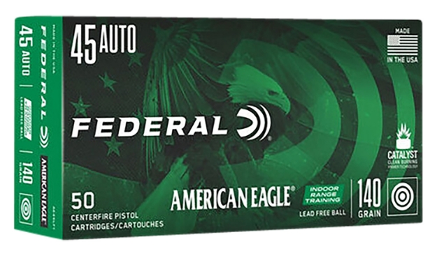 Picture of Federal American Eagle Indoor Range Training 45 Acp 137 Gr Lead-Free Irt 50 Per Box/ 10 Cs 