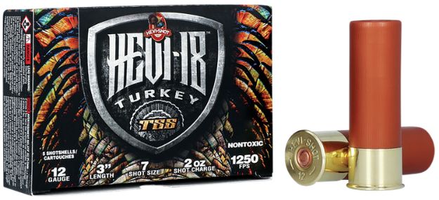 Picture of Hevi-Shot Hevi-18 Turkey Tss 12 Gauge 3" 2 Oz 1250 Fps Tungsten 7 Shot 5 Bx/10 Cs 