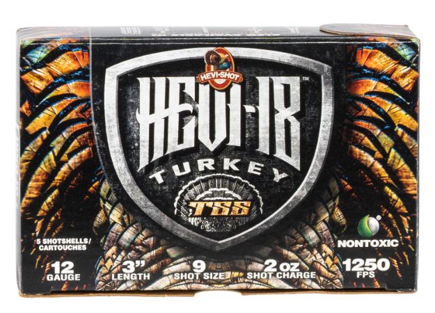 Picture of Hevi-Shot Hevi-18 Turkey Tss 12 Gauge 3" 2 Oz 1250 Fps Tungsten 9 Shot 5 Bx/10 Cs 