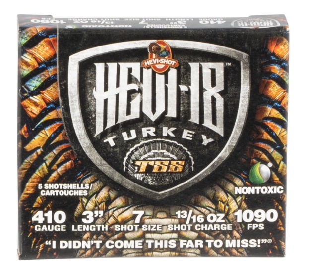 Picture of Hevi-Shot Hevi-18 Turkey Tss 410 Gauge 3" 13/16 Oz 1090 Fps Tungsten 7 Shot 5 Bx/10 Cs 