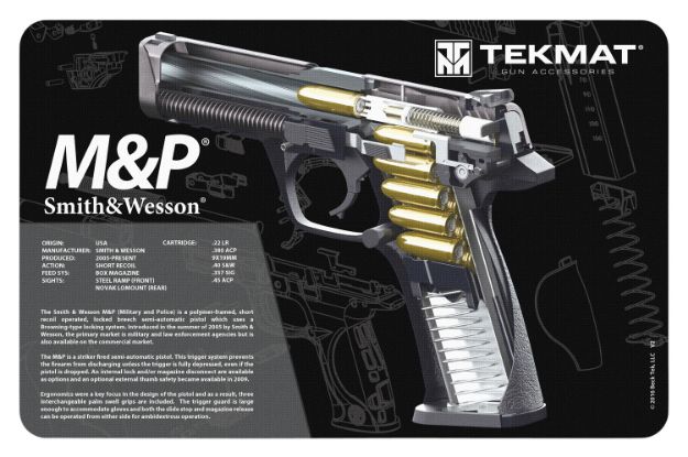 Picture of Tekmat S&W M&P Cutaway Cleaning Mat Multi Color Rubber 17" Long 