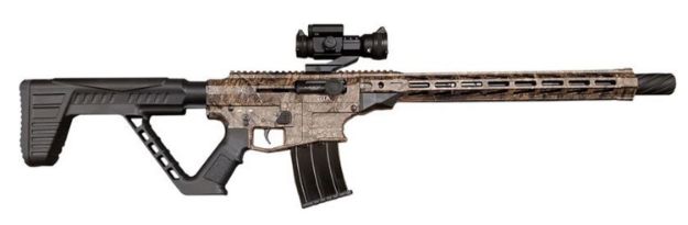 Picture of Rock Island Vr80 12 Gauge 20" 5+1 3" Realtree Timber, M-Lok Handgaurd, Black Fixed Thumbhole Stock, Vortex Strikefire Ii 