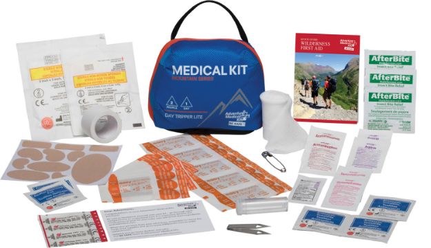 Picture of Adventure Medical Kits Mountain Day Tripper Lite Medical Kit Treats Injuries/Illnesses Water Resistant Blue 