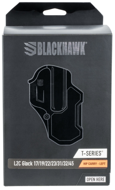 Picture of Blackhawk T-Series L2c Non-Light Bearing Owb Black Polymer Belt Slide Compatible W/Glock 17/22/31/34/35/41/47 Left Hand 