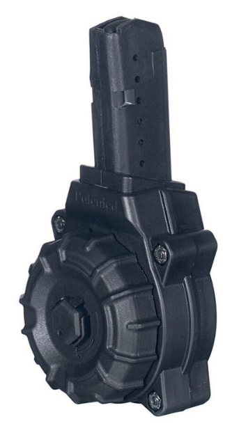 Picture of Promag Standard Black Drum 30Rd For 9Mm Luger Ar-15 With Glock Style Mag 