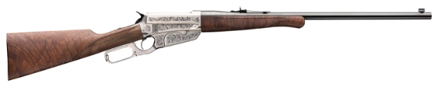 Picture of Winchester Guns Model 1895 125Th Anniversary 405 Win Caliber With 4+1 Capacity, 24" Gloss Blued Barrel, Silver Nitride Engraved Metal Finish & Oil Black Walnut Stock Right Hand (Full Size) 