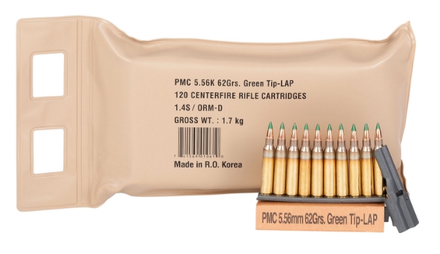 Picture of Pmc X-Tac Battle Pack 5.56X45mm Nato 62 Gr 3100 Fps Light Armor Piercing Green-Tip (Lap) 120 Bx/5 Cs 