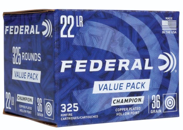 Picture of Federal Champion Training Value Pack 22 Lr 36 Gr Copper Plated Hollow Point (Cphp) 325 Per Box/ 10 Cs 