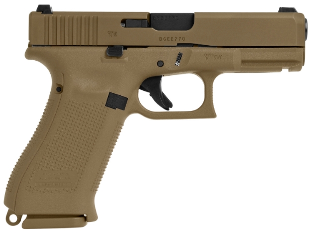 Picture of Glock G19x Compact Crossover 9Mm Luger 4.02" 17+1 Bronze Nitron Frame Finish With Coyote Npvd Steel Slide, Rough Texture Interchangeable Backstraps Grip & Glock Night Sights 