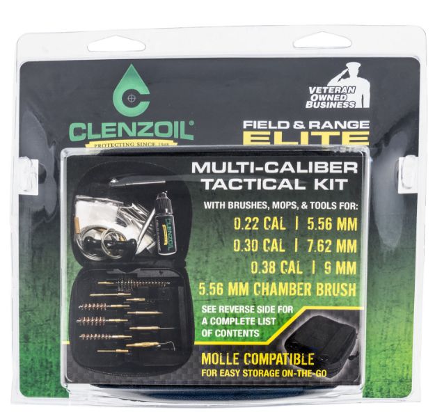 Picture of Clenzoil Field & Range Tactical Cleaning Kit Pistol/Rifle 17 Pieces Black 