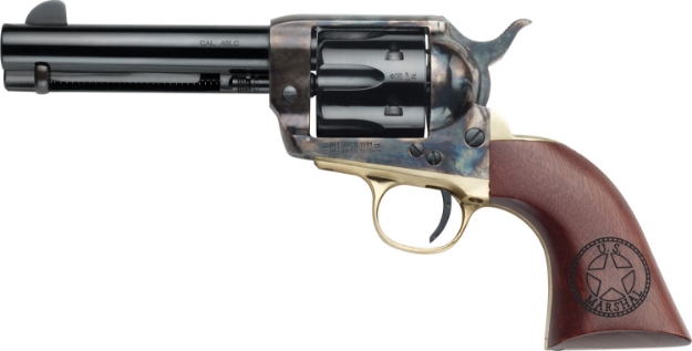 Picture of Pietta Hf45usm434 1873 Gw2 U.S. Marshall 45 Colt (Lc) 6 Shot 4.75" Blued Steel Barrel & Cylinder, Color Case Hardened Steel Frame, Us Marshall Engraved Walnut Grip, Brass Backstrap & Triggerguard 