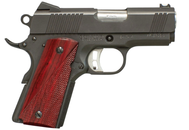 Picture of Fusion Firearms 1911 Freedom Bantam-R 45 Acp 3" 8+1, Black, Beavertail Frame, Serrated Slide, Red Cocobolo Grip, 70 Series Design 