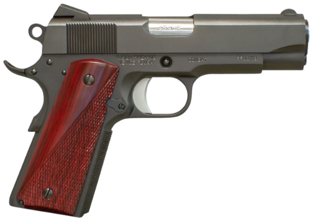 Picture of Fusion Firearms Freedom Combat 45 Acp 8+1 4.25" Chrome-Lined Steel Barrel Black Oxide Serrated Slide Black Oxide Steel Frame W/Beavertail Red Cocobolo Grips Right Hand 