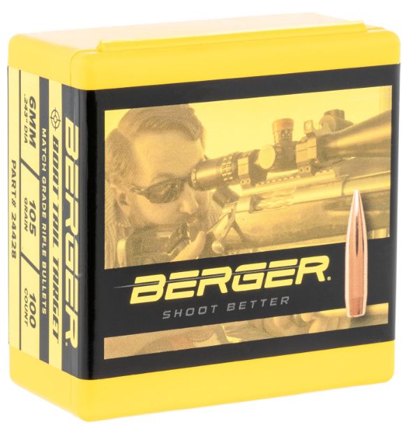 Picture of Berger Bullets Target Match Grade 6Mm .243 105 Gr Boat-Tail (Bt) 100 Per Box 