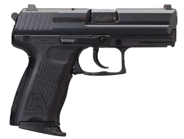 Picture of Hk P2000 V3 Sa/Da 40 S&W Caliber With 3.66" Barrel, 10+1 Capacity, Overall Black Finish Picatinny Rail Frame, Serrated Steel Slide & Interchangeable Backstrap Grip Includes 3 Mags 