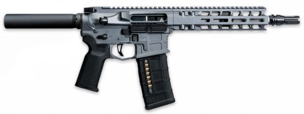 Picture of Radian Weapons Model 1 Pistol 300 Blackout 9" 30+1 Radian Gray Cerakote Black Magpul Sba3 Pistol Brace 