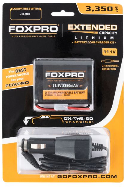 Picture of Foxpro Battery/Car Charger 11.1V 3350 Mah Compatible W/ Foxpro Hi-Jack Charges W/ Vehicle 12V Outlet 