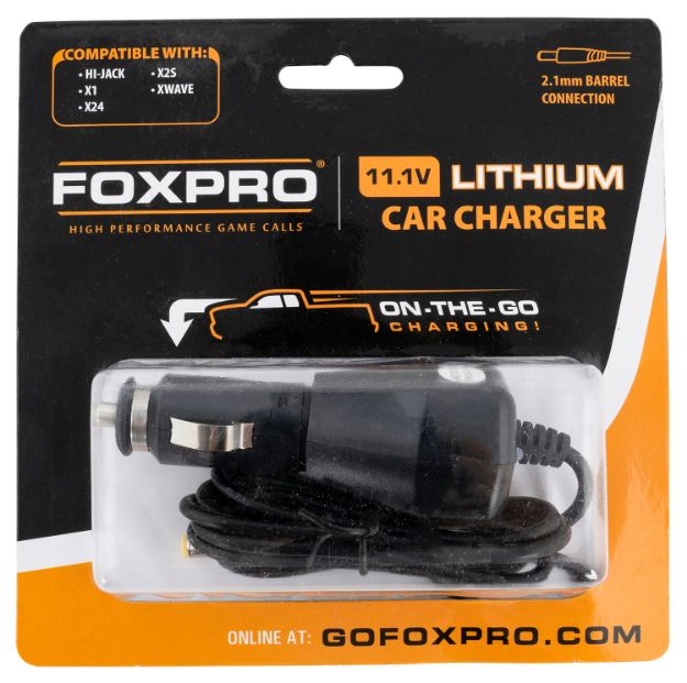 Picture of Foxpro Car Charger 11.1V Lithium 6700 Mah Compatible W/Foxpro Hi-Jack/X1/X24x2s/Xwave Charges W/Vehicle 12V Outlet 