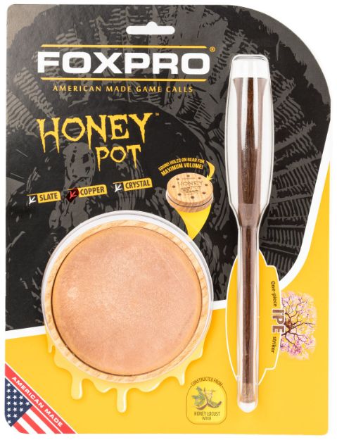 Picture of Foxpro Honey Pot Turkey Species Pot Call Natural Honey Locust Wood/Copper 