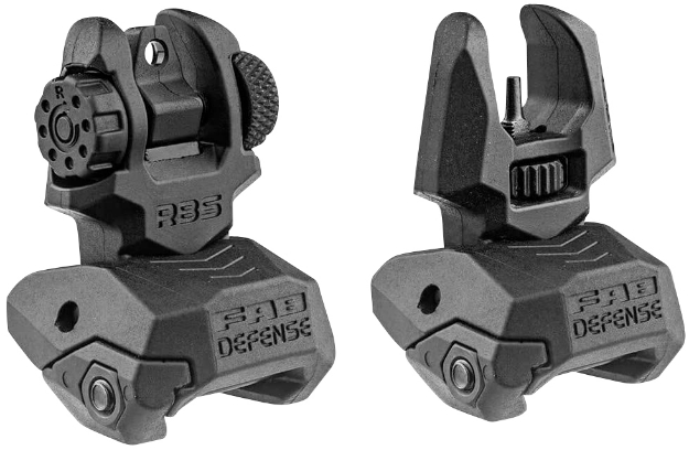 Picture of Fab Defense Front And Rear Set Of Flip-Up Sights Black Folding For Ar-15, M4, M16 