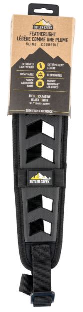 Picture of Butler Creek Featherlight Sling Made Of Black Foam With 22"-36" Oal, 3" W, Adjustable Design & 2 Cartridge Loops For Rifles (Swivels Not Included) 