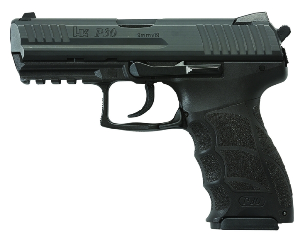 Picture of Hk P30 V3 Sa/Da 9Mm Luger Caliber With 3.85" Barrel, 10+1 Black Finish Frame, Interchangeable Backstrap Grip Includes 3 Mags 