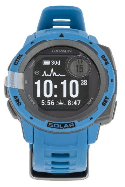 Picture of Garmin Instinct Fitness Tracker Tidal Blue 45Mm Solar Compatible With Iphone/Android Bluetooth/Ant+ Gps Yes 