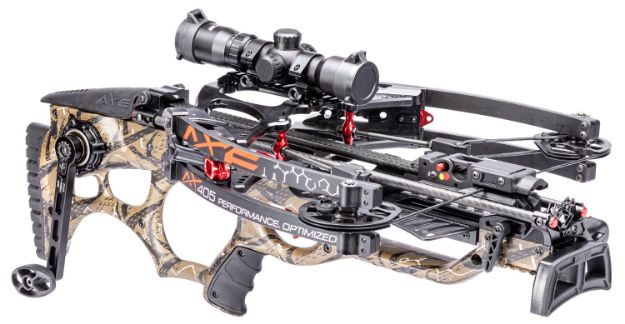 Picture of Axe Crossbows Ax405 Package Black W/Camo Stock Draw Weight 3.70 Lbs 27.75"- 32" Long Includes Bolts/Scope 