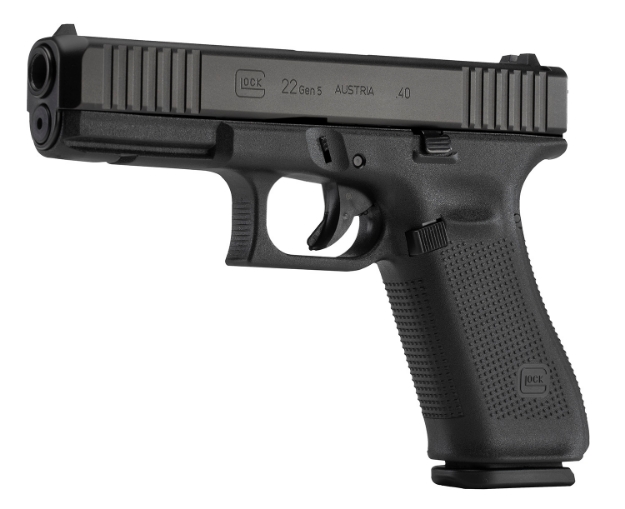 Picture of Glock G22 Gen5 40 S&W 4.49" Glock Marksman Barrel 10+1, Black Frame & Ndlc Slide, Modular Backstrap, Ambidextrous Mag. Catch & Slide Stop, Safe Action Trigger 