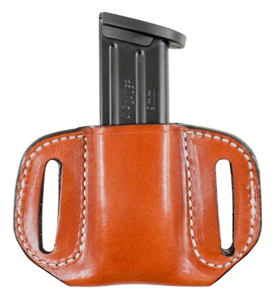 Picture of Desantis Gunhide Reliant Mag Pouch Owb Single Tan Leather Belt Loop Belts 1.75" Wide Compatible W/ Diamondback Db Ambidextrous Hand 