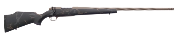 Picture of Weatherby Mark V Accumark Ltd 257 Wthby Mag 3+1 28" Burnt Bronze Cerakote Rec Black W/Gray & Brown Accents Fixed Monte Carlo Stock Right Hand 