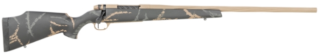 Picture of Weatherby Mark V Accumark Ltd 6.5 Creedmoor 4+1 22" Barrel, Burnt Bronze Cerakote Finish, Gray/Brown Accent Black Fixed Monte Carlo Stock 