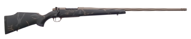 Picture of Weatherby Mark V Accumark Ltd 6.5X300 Wthby Mag 3+1 28" Burnt Bronze Cerakote Rec/Barrel Black W/Gray & Brown Accents Fixed Monte Carlo Stock Right Hand 