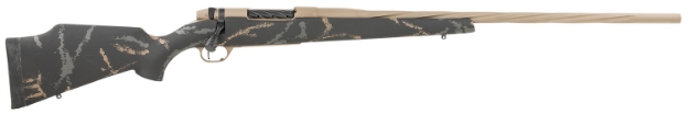 Picture of Weatherby Mark V Accumark Ltd 300 Wthby Mag 3+1 26" Burnt Bronze Cerakote Rec/Barrel Black W/Gray & Brown Accents Fixed Monte Carlo Stock Right Hand 