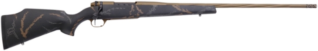 Picture of Weatherby Mark V Weathermark Ltd 257 Wthby Mag 3+1 26" Burnt Bronze Cerakote Spiral, Fluted Steel Barrel, Black W/Grey & Brown Accents Monte Carlo Stock Right Hand 