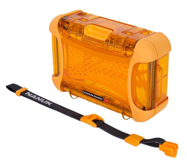 Picture of Nanuk 330-0003 Nano 330 Water-Resistant Orange Polycarbonate Material With Powerclaw Latches 6.70" L X 3.80" W X 1.90" H Interior Dimensions Includes Carry Strap 