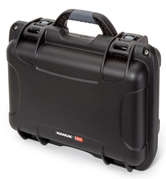 Picture of Nanuk 915-1001 915 Black Polymer With Foam Padding & Latches 13.80" L X 9.30" W X 6.20" H Interior Dimensions 