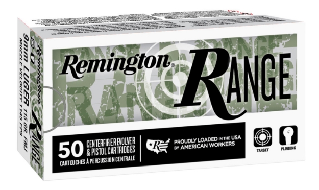 Picture of Remington Ammunition Range Target 9Mm Luger 124 Gr Full Metal Jacket (Fmj) 50 Per Box/ 10 Cs 