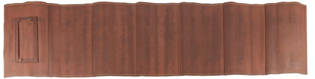 Picture of Birchwood Casey Longgun Service Mat Made Of Brown Leather With Integrated Parts Tray 13" X 54" Dimensions 