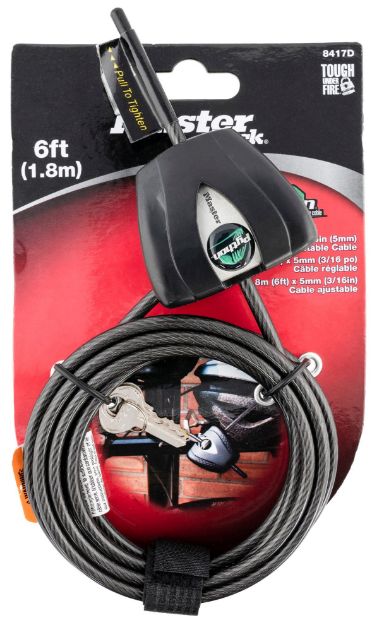 Picture of Covert Scouting Cameras Master Lock Python Security Cable Fits Covert Bear/Security Safes 6' Long Black 