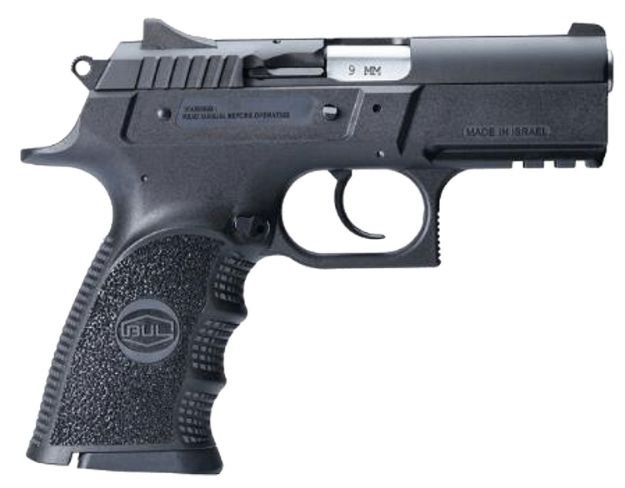 Picture of Bul Armory Cherokee Exclusive Buy Compact 9Mm Luger 17+1 3.66" Black Oxide Serrated Slide, Frame W/Picatinny Rail Black Stippled W/Finger Grooved Polymer Grips Right Hand 